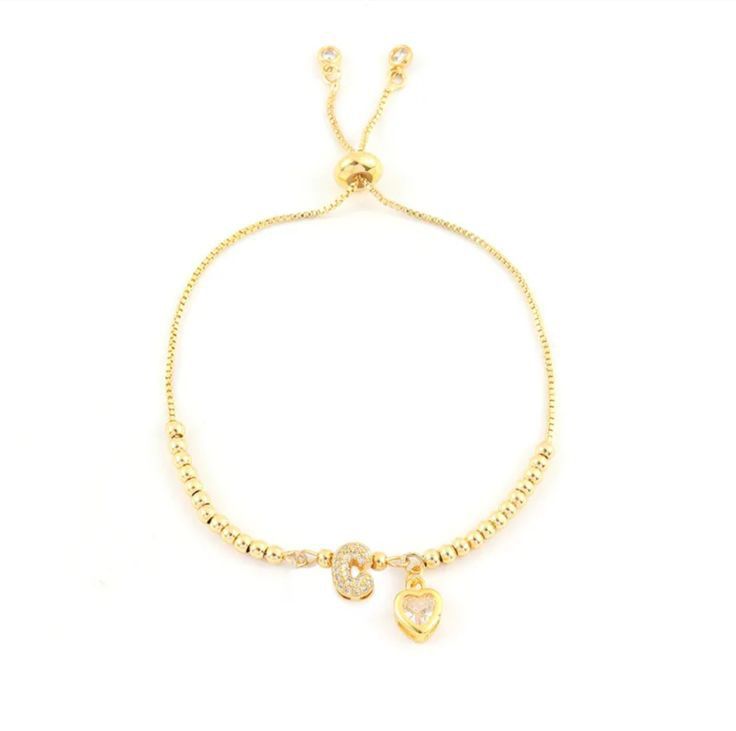 Pulsera Ajustable Inicial Love