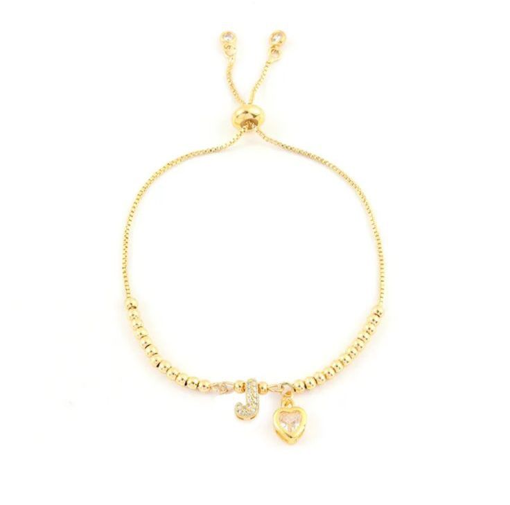 Pulsera Ajustable Inicial Love