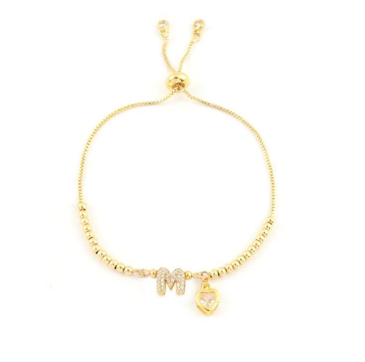 Pulsera Ajustable Inicial Love
